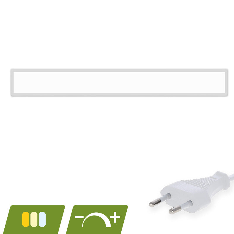 Back-lit LED paneel Pontus 150x20 cm 30 W | Dimbaar, CCT-switch, eurosnoer – wit LED paneel